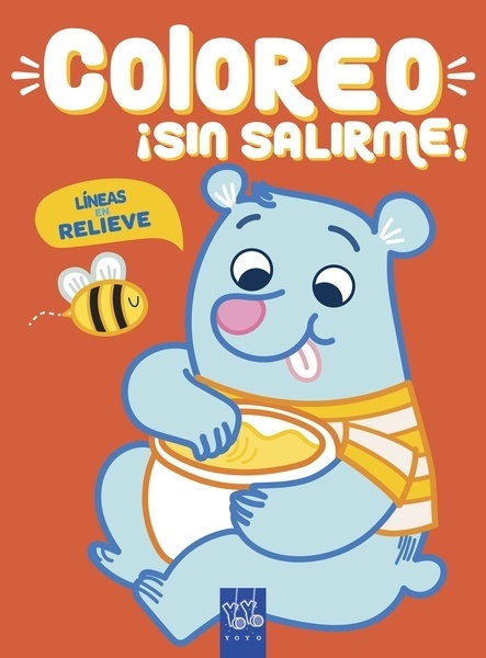 Coloreo ¡sin salirme! Oso "Líneas en relieve"