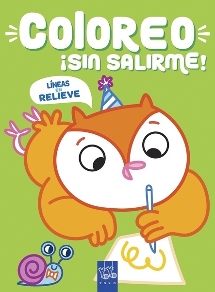 Coloreo ¡sin salirme! Búho "Líneas en relieve"