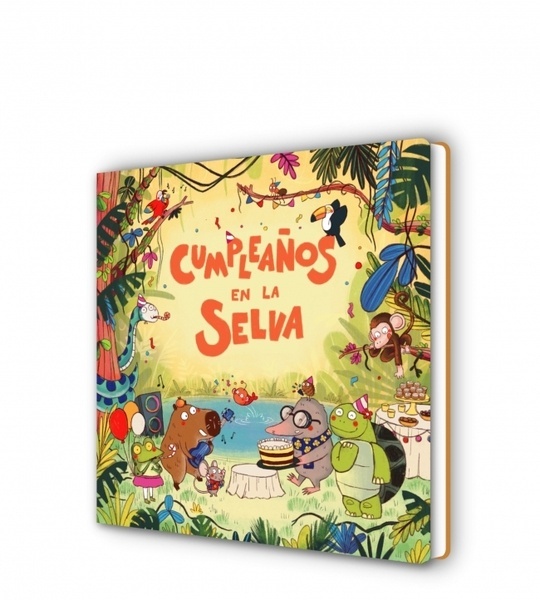 Cumpleaños en la selva "Libro de cartón con solapas divertidas"