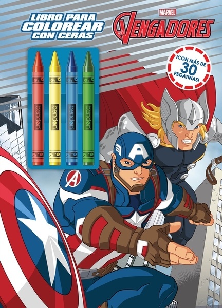 Los Vengadores. Libro para colorear con ceras "Con pegatinas"