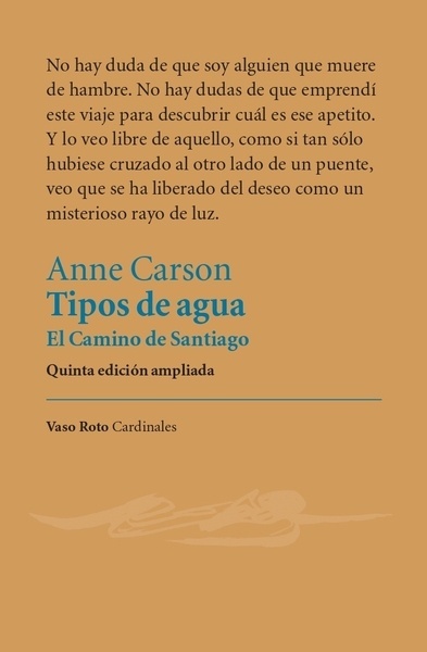 Tipos de agua "El Camino de Santiago"