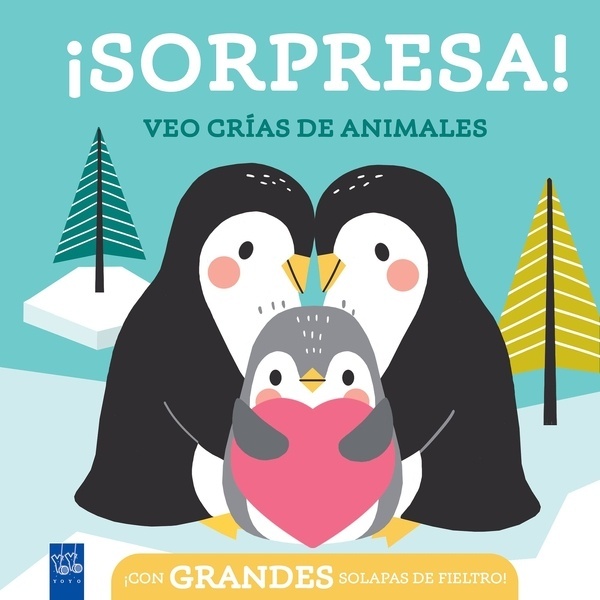 ¡Sorpresa! Veo crías de animales "Con grandes solapas de fieltro"