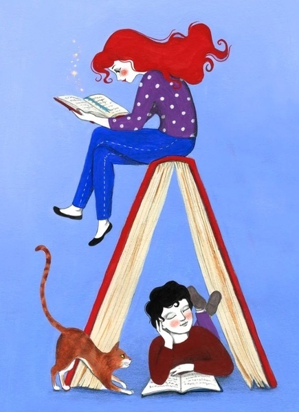 Lámina Marta Ponce Donde nos lleven los libros - A4