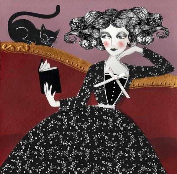 Lámina Marta Ponce Mi lectura favorita - 20x20