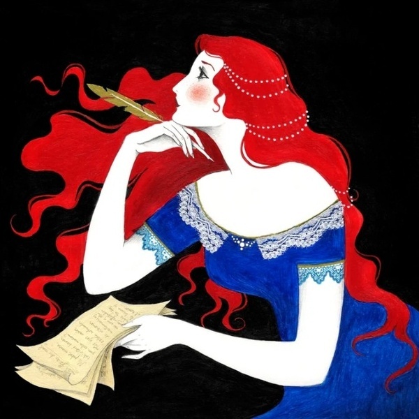 Lámina Marta Ponce Musa de la poesía - 20x20