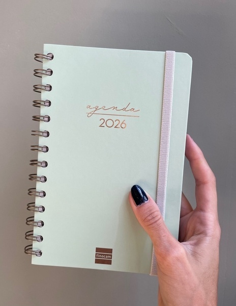 Agenda anual 2026 menta (12x16)