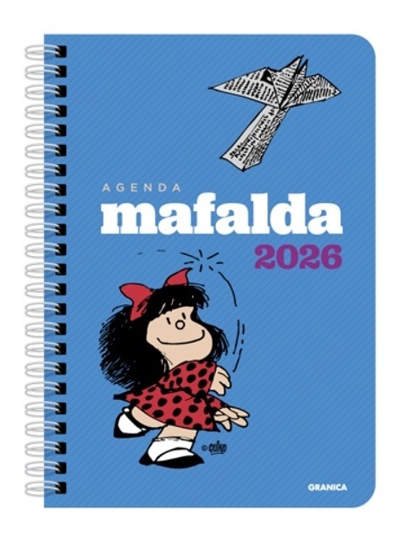 Mafalda 2026, Agenda Anillada Columnas Azul