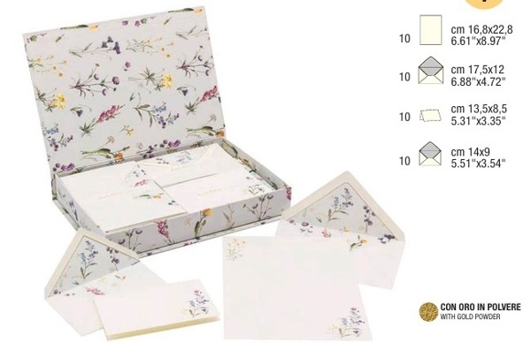 Caja amterial para cartas Flores