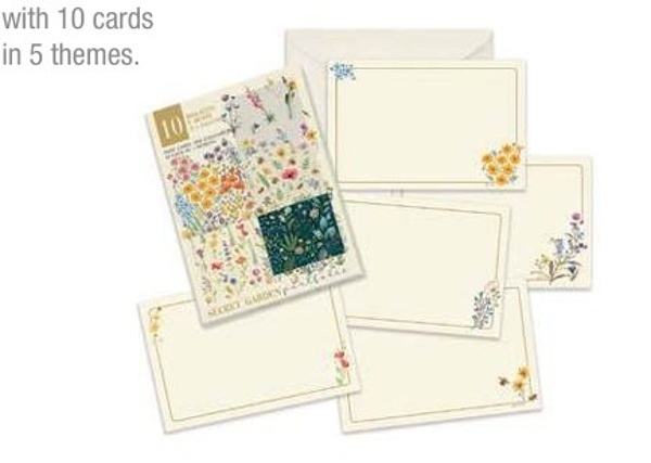 Pack 5 tarjetas y 5 sobres Flores (8,5x12,5 cm)