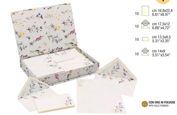 Set de escritura Flores