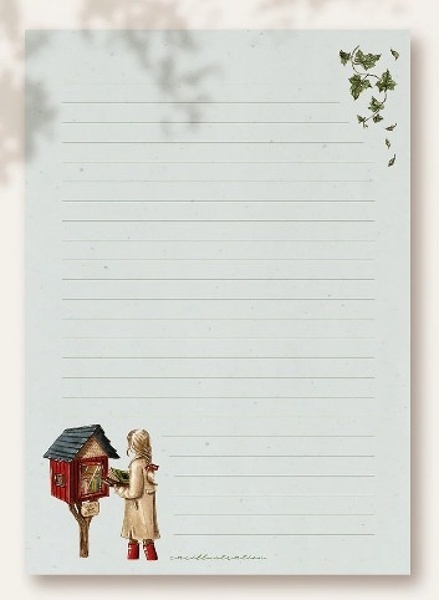 Bloc 25 hojas para cartas (casita)