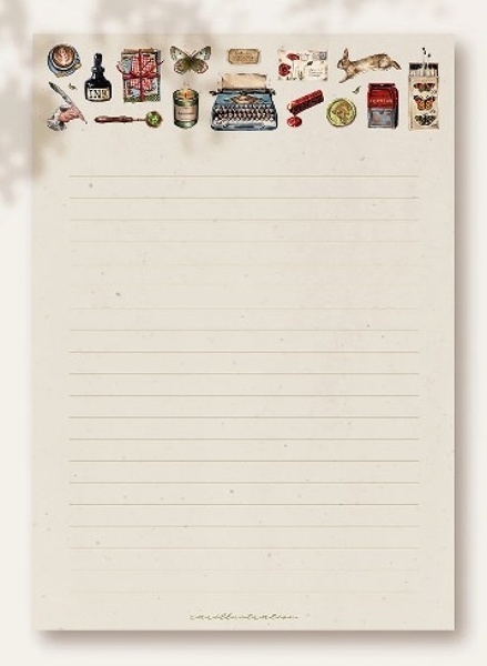 Bloc 25 hojas para cartas (cenefa)