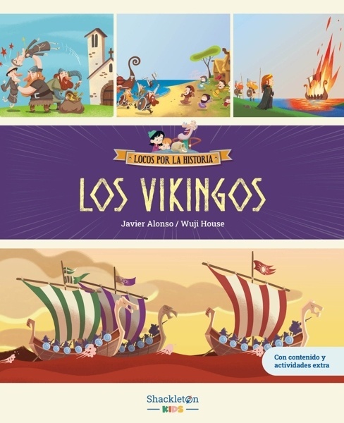Los vikingos 'Libro infantil con juegos y actividades extra / Únete a Carmen, Marco y el abuelo, y descubre la historia explicada como si fuera un cuento para niños y niñas ('