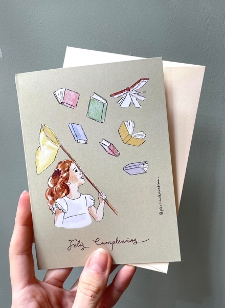 Tarjeta cumpleaños verde