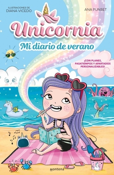 Unicornia: Mi diario de verano '¡Con planes, pasatiempos y apartados personalizables!'