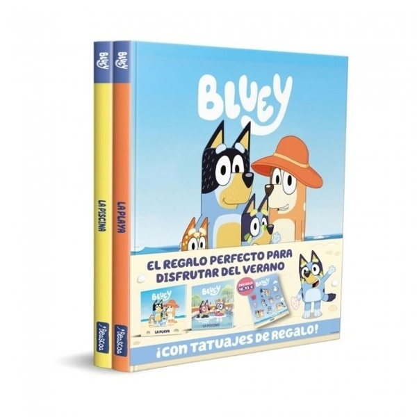 Bluey. Un cuento - ¡A la playa! ¡A la piscina! Pack con dos libros de Bluey para disfrutar del verano '¡Con tatuajes de regalo!'