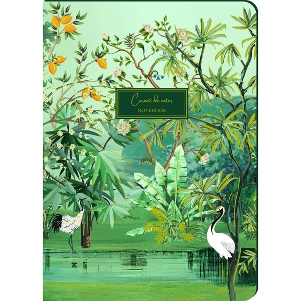 Cuaderno A5 tropical (cantos coloreados) (192 hojas)