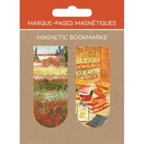 Marcapáginas magnéticos - Van Gogh flores y libros
