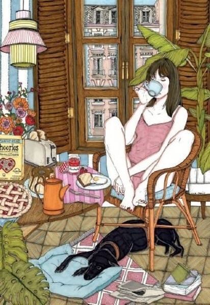 Cuaderno Ana Jarén - Girl at home (A5, 112 hojas blancas)