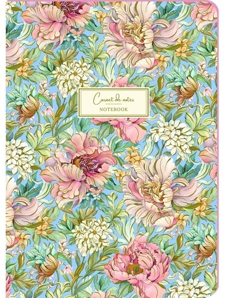 Cuaderno A5 peonías (192 hojas)