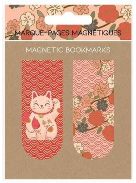 Marcapáginas magnéticos gato japonés