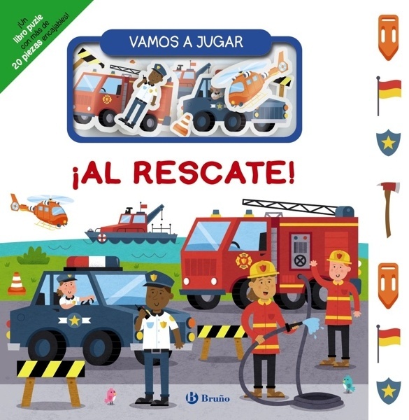 Vamos a jugar. ¡Al rescate! '¡Un libro puzle con más de 20 piezas encajables!'