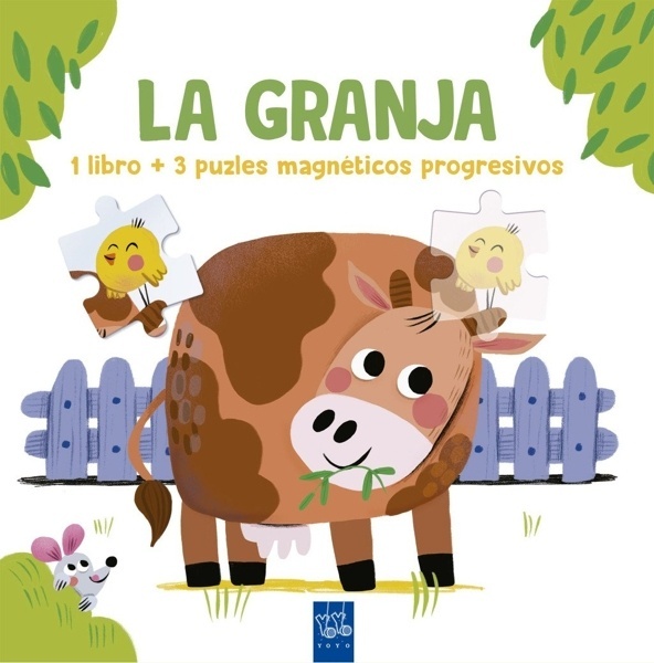 Lee y juega con puzles magnéticos. La granja '1 libro y 3 puzles magnéticos progresivos'