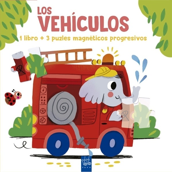Lee y juega con puzles magnéticos. Los vehículos '1 libro y 3 puzles magnéticos'