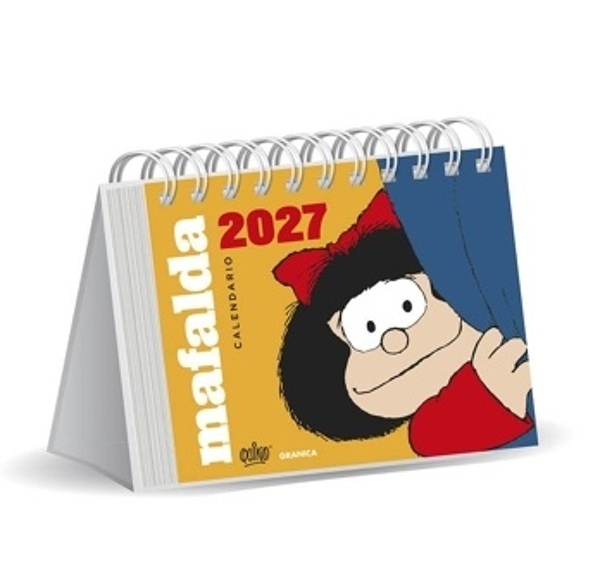 Calendario 2027 Maflada mesa pequeño amarillo