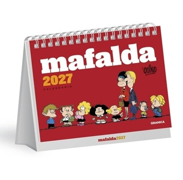 Calendario 2027 Mafalda mesa alargado