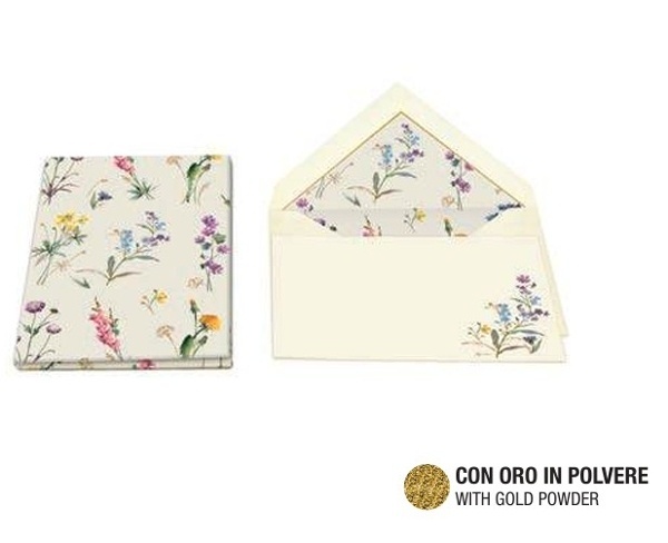 Pack 10 tarjetas + 10 sobres Wild flowers (8,5x12,5 cm)